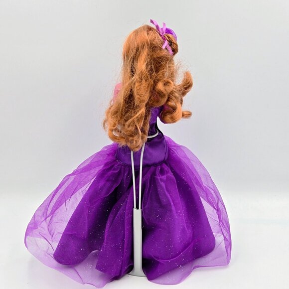 Purple Passion 1995 Barbie Doll Brunette Readhead Mattel Dress Earrings 13555 Re - Picture 7 of 16